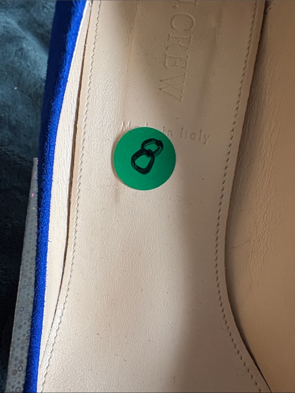 Crew blue suede wedge pumps 8.5 fits 8 made in Italy - Picture 5 of 8